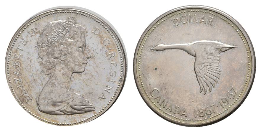  Kanada, Elizabeth II. Dollar 1967   