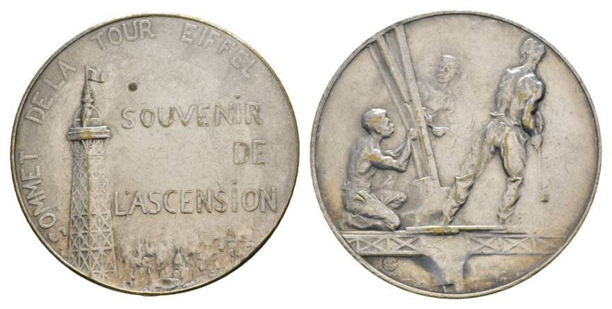  Medaille o.J., versilbert; 29,32 g, Ø 41 mm   