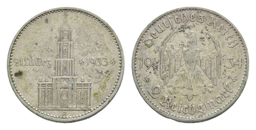  Deutsches Reich, 2 Reichsmark 1934   