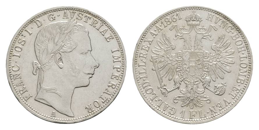  Österreich - Ungarn Franz Joseph 1 FL 1861   