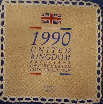 Großbritannien  Kursmünzensatz 1990    Münzsammlung   FM-Frankfurt   