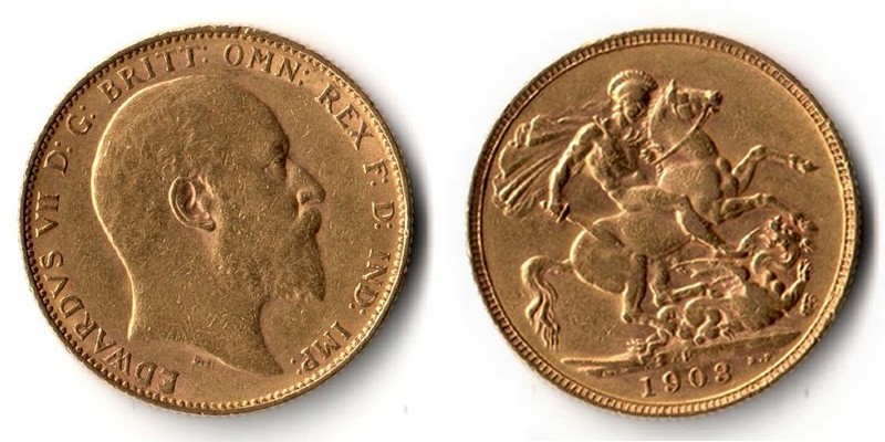 Grossbritannien  Sovereign  1903 MM-Frankfurt Feingold: 7,32g Edward VII  