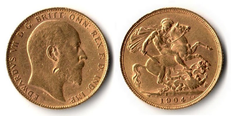 Grossbritannien  Sovereign  1904 MM-Frankfurt Feingold: 7,32g Edward VII  