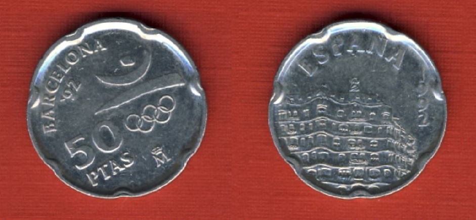  Spanien 50 Pesetas 1992 Olympics Barcelona ´92   