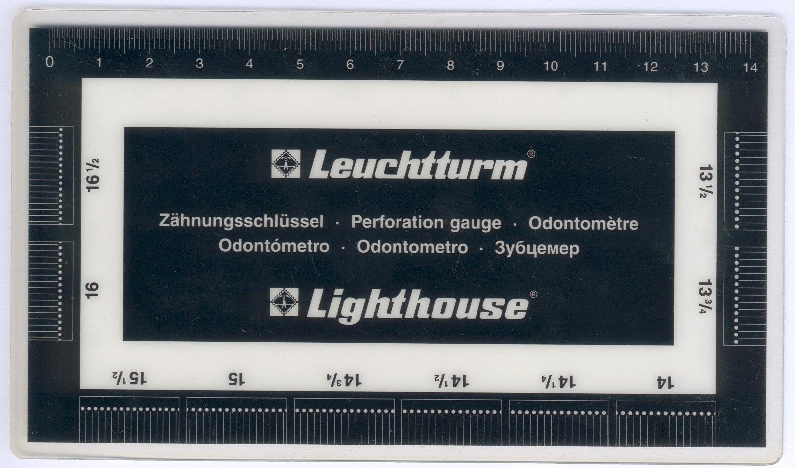 Leuchtturm 1 Zähnungsschlüssel / Perforation gauge