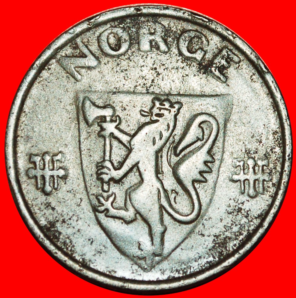  # DEUTSCHLAND (1941-1945): NORWEGEN ★ 5 OERE 1943! Haakon VII (1905-1957) OHNE VORBEHALT!   