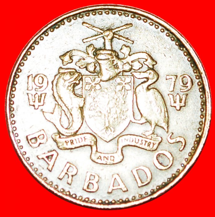  # GROSSBRITANNIEN (1973-2007): BARBADOS ★ 5 CENTS 1979! OHNE VORBEHALT!   