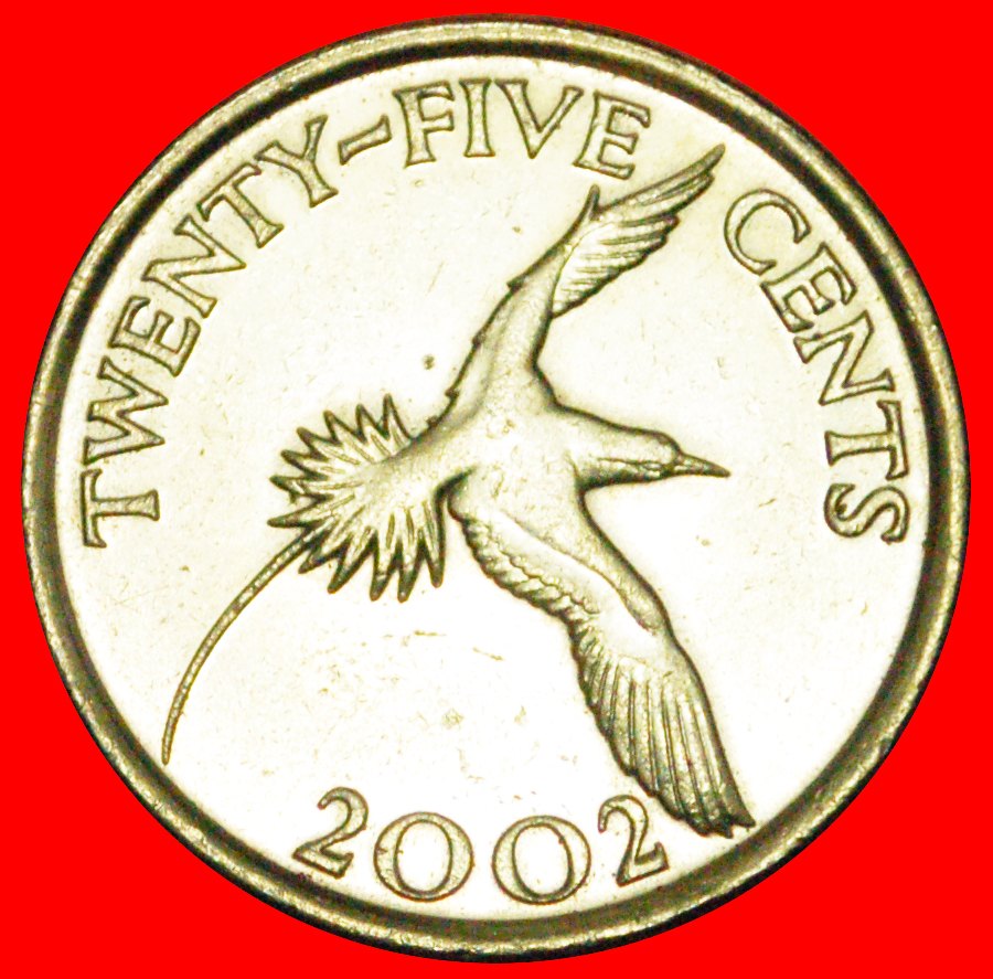  # BIRD (1999-2017): BERMUDA ★ 25 CENTS 2002 MINT LUSTER! LOW START ★ NO RESERVE!   