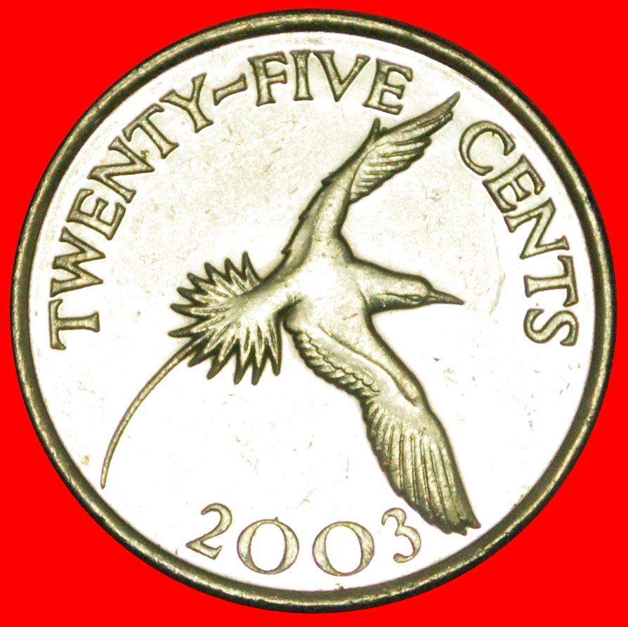 # VOGEL (1999-2017): BERMUDA ★ 25 CENTS 2003 VZGL STEMPELGLANZ! OHNE VORBEHALT!