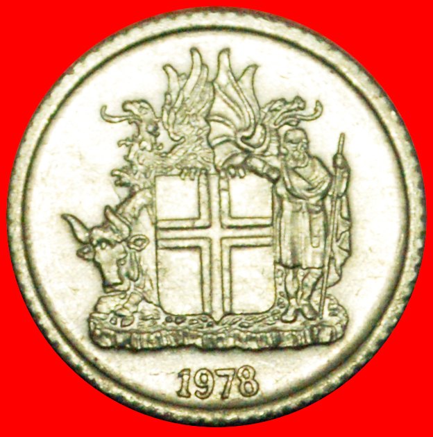  # GROSSBRITANNIEN 4 GEISTEN (1976-1980): ISLAND ★ 1 KRONER 1978 STG STEMPELGLANZ! OHNE VORBEHALT!   