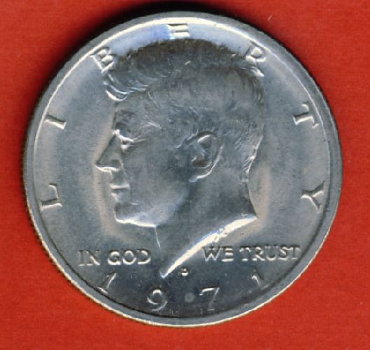  USA 1/2 Dollar 1971 D Kennedy   