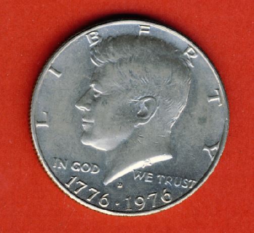  USA 1/2 Dollar 1976 D Kennedy   