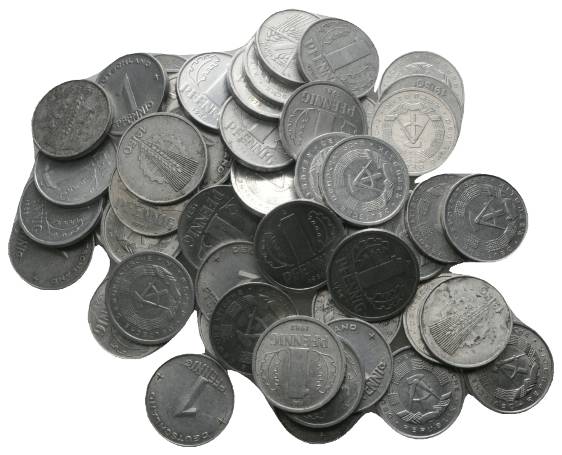  DDR, 1 Pfennig (53 Stück)   