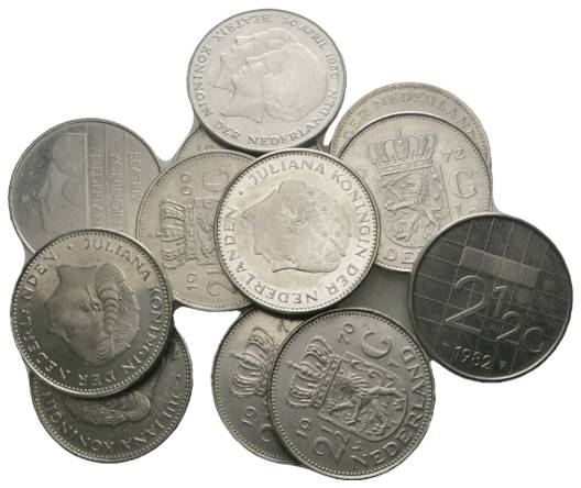  Niederlande, 12 Münzen (2 1/2 Gulden)   