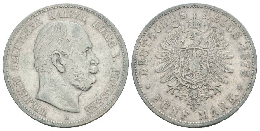  Preußen, 5 Mark 1875   