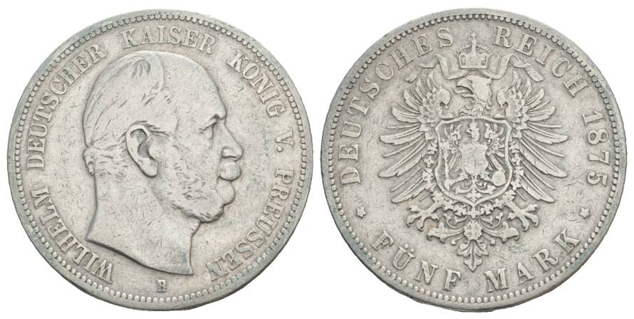  Preußen, 5 Mark 1875   