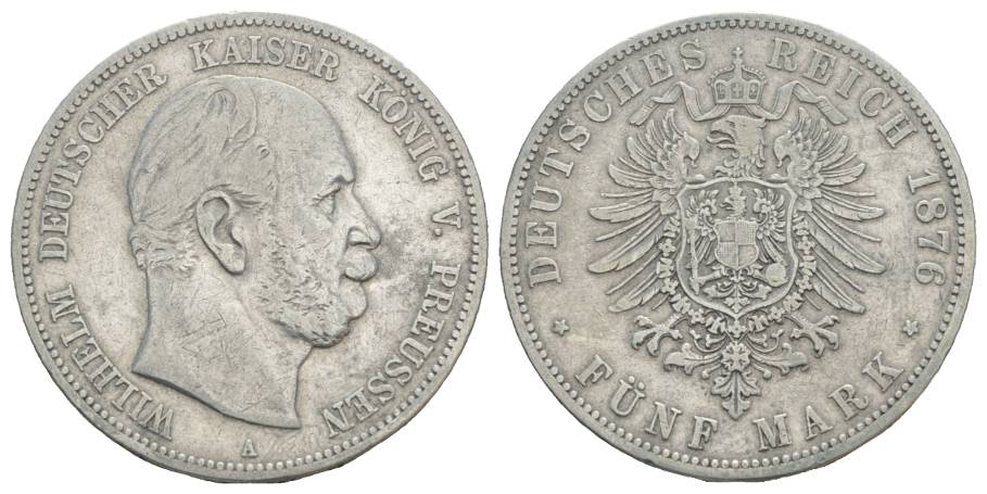  Preußen, 5 Mark 1876   