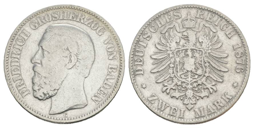  Baden, 2 Mark 1876   