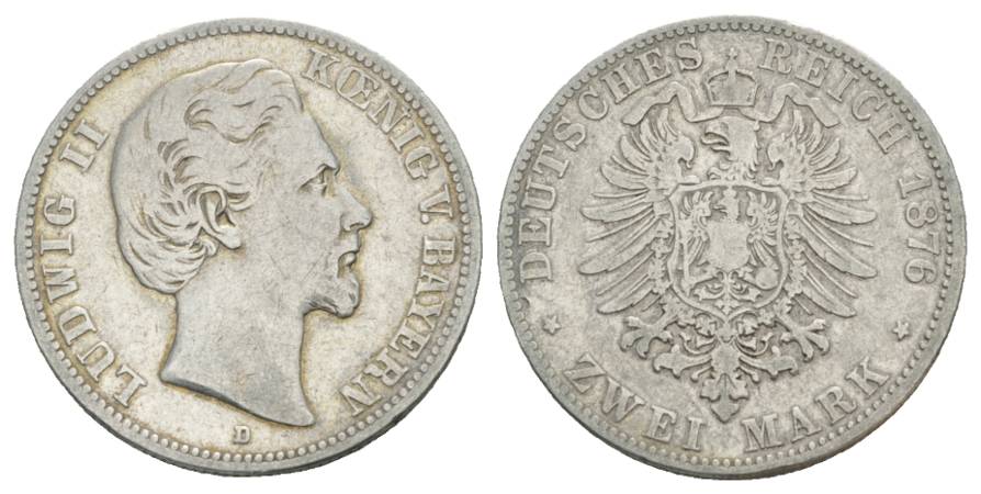  Bayern, 2 Mark 1876   