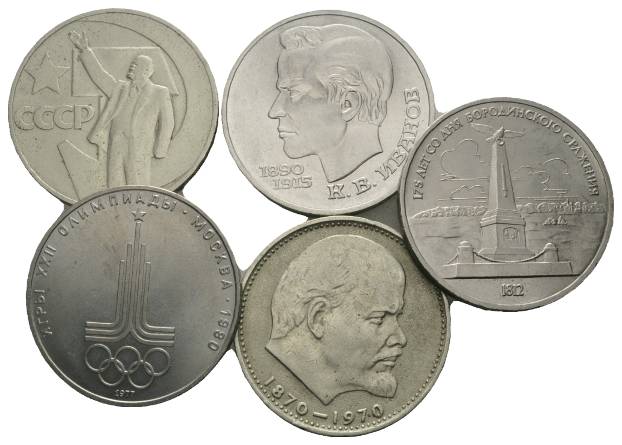  Russland, 5 Kleinmünzen   