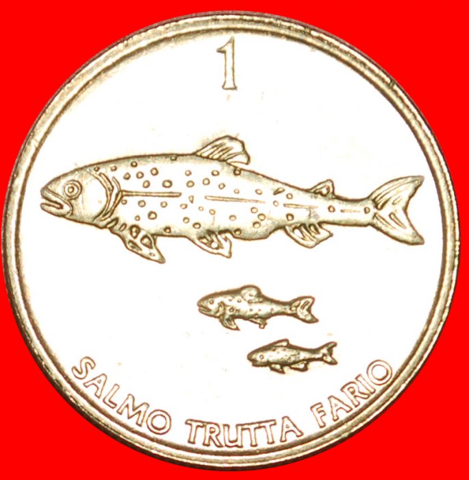 + FISH: SLOVENIA ★ 1 TOLAR 1998 MINT LUSTER! LOW START★ NO RESERVE!