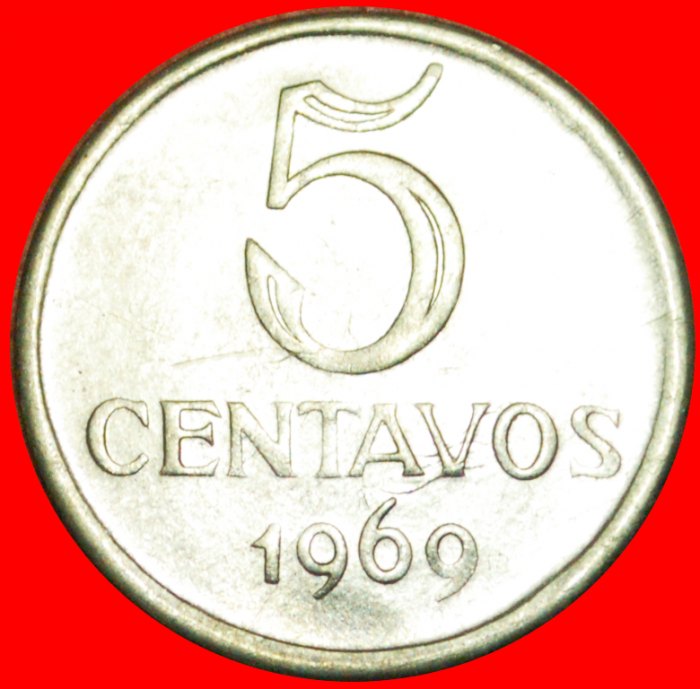 + EFFIGIE: BRASILIEN ★ 5 CENTAVOS 1969! OHNE VORBEHALT!