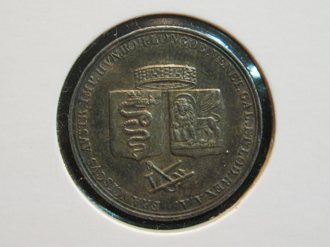 AUSTRIA 1815 CORONATION SMALL SILVER MEDAL FOR VENICE.GRADE-PLEASE SEE PHOTOS.