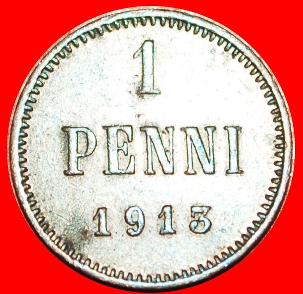 § russland (früher die UdSSR): FINNLAND ★ 1 PENNI 1913! OHNE VORBEHALT! NIKOLAUS II. (1894-1917)