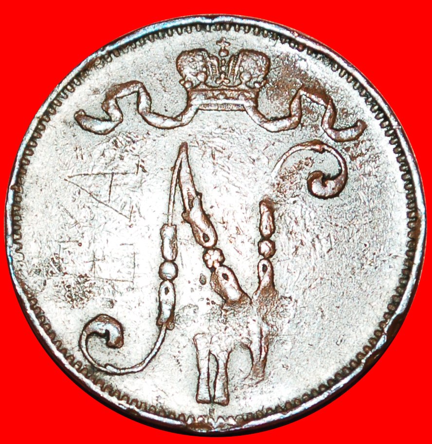  § russia: FINLAND ★ 5 PENNI 1906! LOW START ★ NO RESERVE! NICOLAS II (1894-1917)   