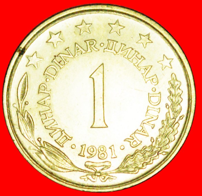  + LARGE TYPE (1973-1981): YUGOSLAVIA ★ 1 DINAR 1981 MINT LUSTER! LOW START ★ NO RESERVE!   