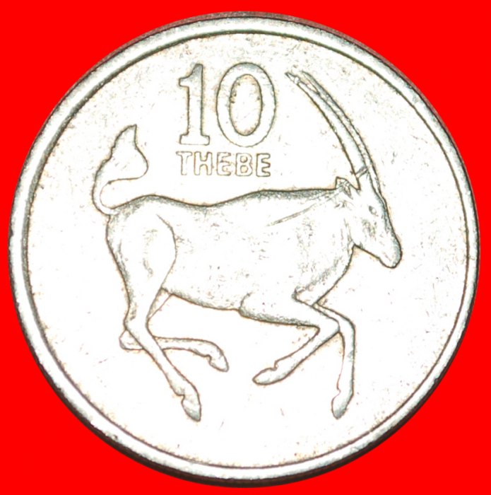 + GROSSBRITANNIEN (1976-1989): BOTSWANA ★ 10 THEBE 1989 FAO! OHNE VORBEHALT!