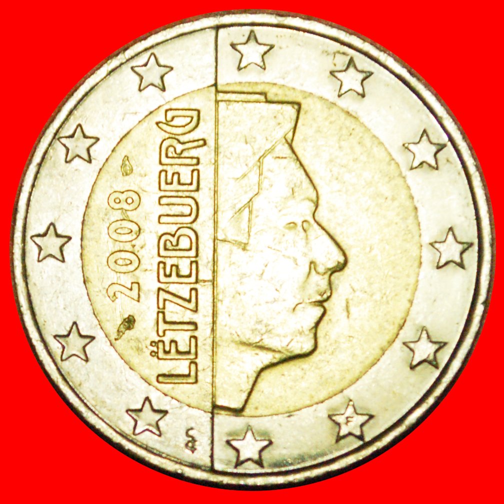 + FRANKREICH NICHT-PHALLISCHE TYP (2007-2019): LUXEMBURG ★ 2 EURO 2008! OHNE VORBEHALT!