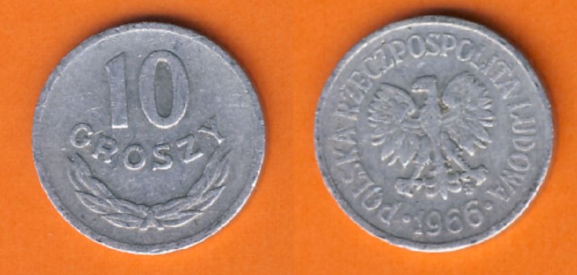  Polen 10 Groszy 1966   