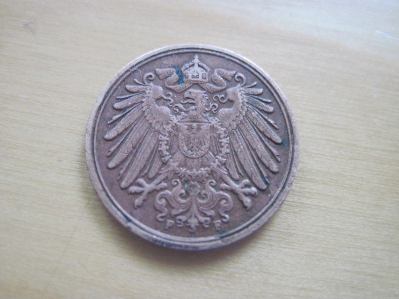  1 Pfennig 1914 F  Deutsches Reich , Kaiserreich, großer Adler   