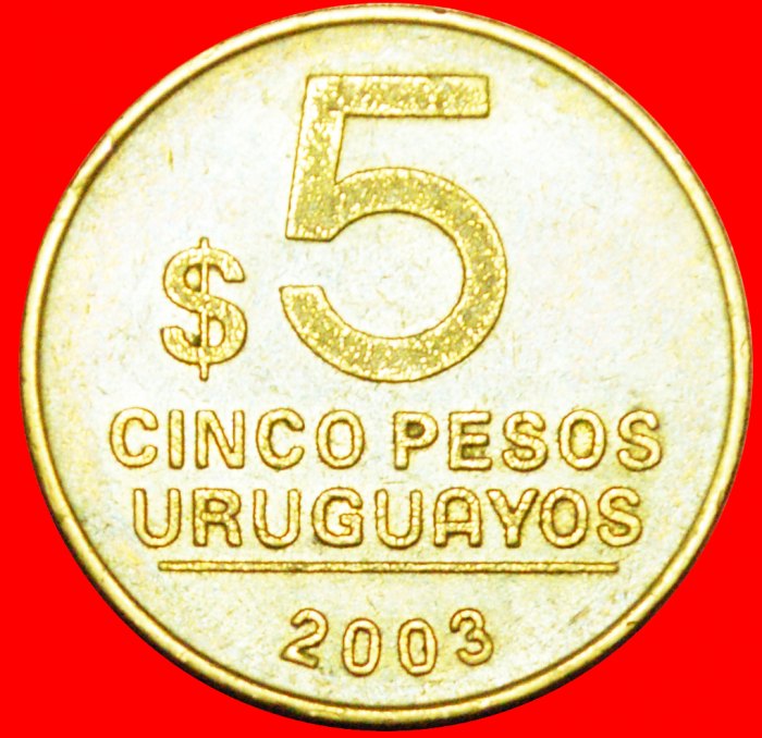  + BRASILIEN: URUGUAY ★ 5 PESO URUGUAYOS 2003! OHNE VORBEHALT!   
