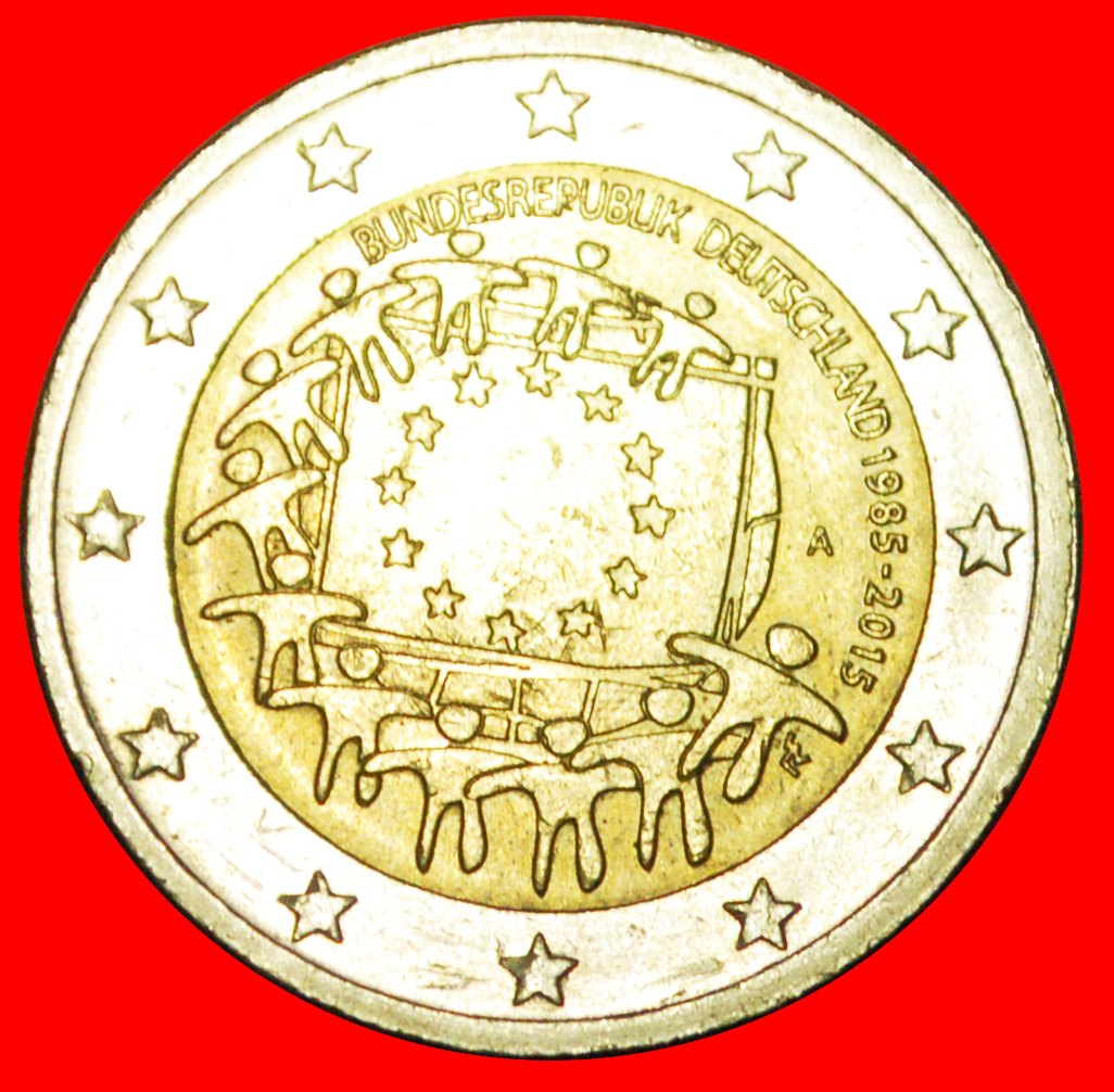 + FLAG: GERMANY ★ 2 EURO 1985-2015A! LOW START ★ NO RESERVE!