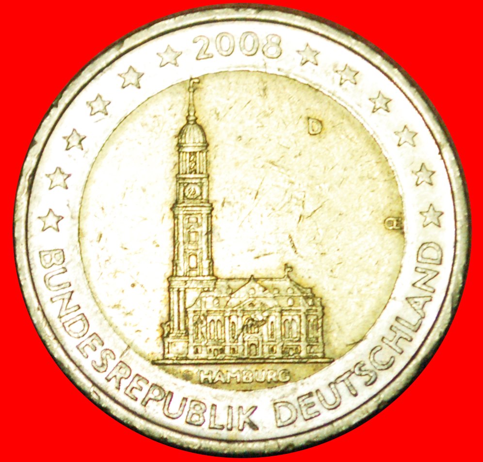 + HAMBURG: DEUTSCHLAND ★ 2 EURO 2008D NICHT ALTE KARTE! OHNE VORBEHALT!