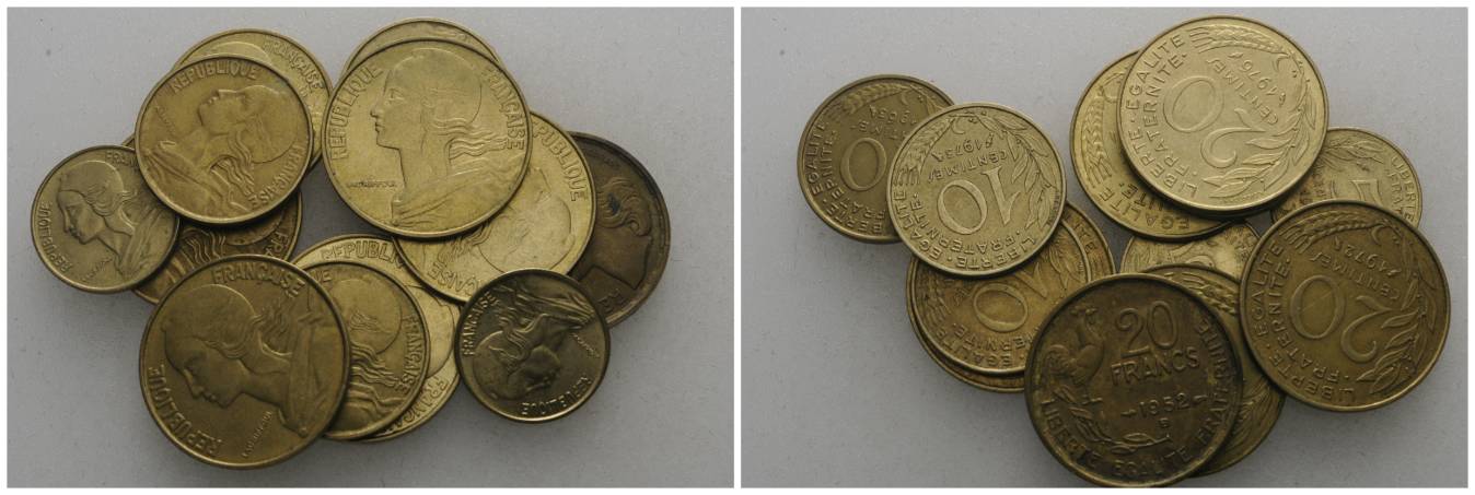  Frankreich, 12 Kleinmünzen   