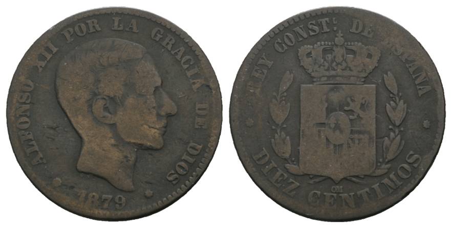  Spanien, 1 Kleinmünze 1879   