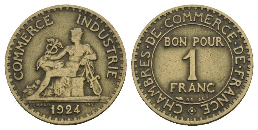  Frankreich, Kleinmünze 1924   