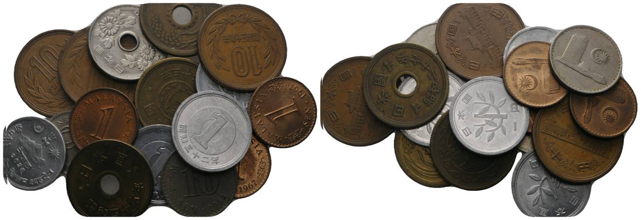  Japan, 16 Kleinmünzen   