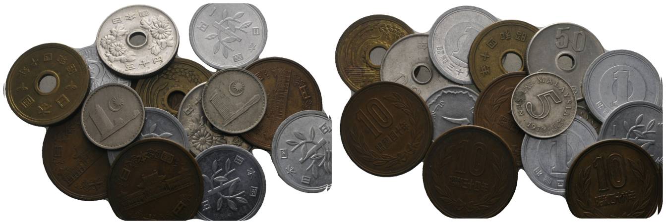  Japan, 15 Kleinmünzen   