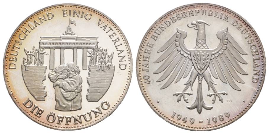  40 Jahre Bundesrepublik Deutschland; Medaille AG 999; 20,33 g, Ø 40 mm   