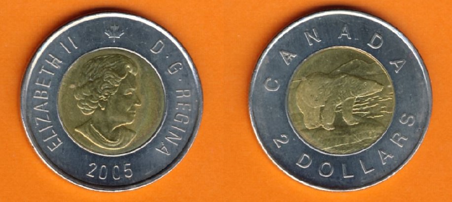  Kanada 2 Dollars 2005 Eisbär   