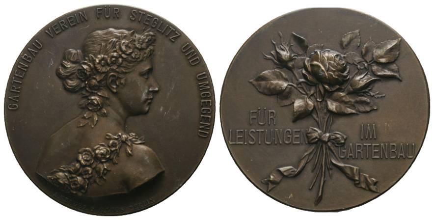  Bronzemedaille o.J.; Gartenbau Verein für Steglitz und Umgebung; 50,88 g, Ø 46 mm   