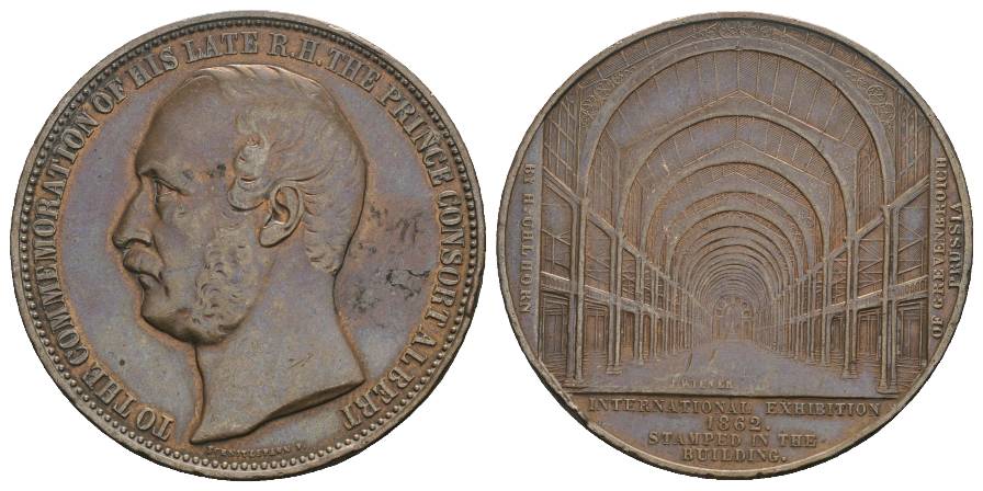  Prince Consort Alber; Bronzemedaille 1862; 35,5 g, Ø 41 mm   