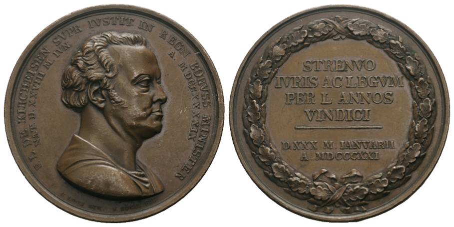  Bronzemedaille 1821; 27,94 g, Ø 47,5 mm   