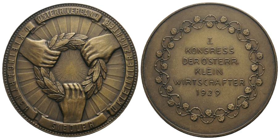  Bronzemedaille 1929; 51,2 g, Ø 50 mm   