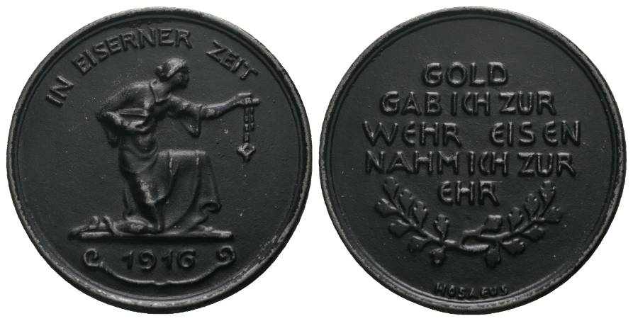  Medaille Eisen 1916; 18,6g, Ø 41 mm   