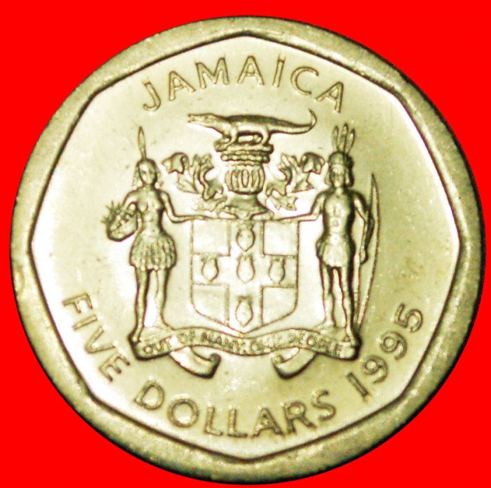  + MANLEY (1893-1969): JAMAICA ★ 5 DOLLARS 1995 MINT LUSTER! LOW START ★ NO RESERVE!   